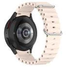 For Samsung Galaxy Watch 7 40 / 44mm Marine Silver Buckle Silicone Watch Band(Starlight) - 1