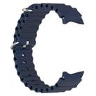 For Samsung Galaxy Watch 7 40 / 44mm Marine Silver Buckle Silicone Watch Band(Dark Blue) - 3