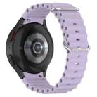 For Samsung Galaxy Watch 7 40 / 44mm Marine Silver Buckle Silicone Watch Band(Purple) - 1