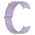 For Samsung Galaxy Watch 7 40 / 44mm Marine Silver Buckle Silicone Watch Band(Purple) - 3