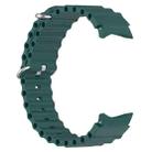 For Samsung Galaxy Watch 7 40 / 44mm Marine Silver Buckle Silicone Watch Band(Dark Green) - 3