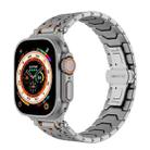 For Apple Watch 46mm / 49mm / 45mm / 44mm Octagonal Stainless Steel  Watch(Titanium) - 1