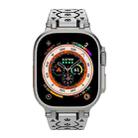For Apple Watch 46mm / 49mm / 45mm / 44mm Octagonal Stainless Steel  Watch(Silver Inter Black) - 3