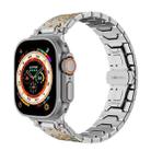 For Apple Watch 46mm / 49mm / 45mm / 44mm Octagonal Stainless Steel  Watch(Silver Inter Gold) - 1