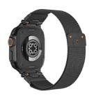 For Apple Watch 46mm / 49mm / 45mm / 44mm Milanese Steel Magnetic Watch Band(Black) - 2