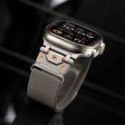 For Apple Watch 46mm / 49mm / 45mm / 44mm Milanese Steel Magnetic Watch Band(Titanium) - 3