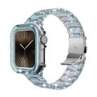 For Apple Watch Series 10 46mm Chameleon PC Case Epoxy Resin Watch Band(Color Changing Blue) - 1