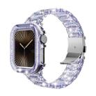 For Apple Watch 49mm  Chameleon PC Case Epoxy Resin Watch Band(Color Changing Purple) - 1