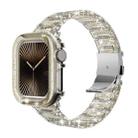 For Apple Watch Series 10 42mm Chameleon PC Case Epoxy Resin Watch Band(Color Changing Gold) - 1