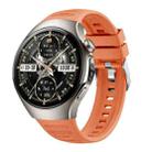 For Huawei Watch 5 46mm Corrugated Silicone Watch Band(Orange) - 1
