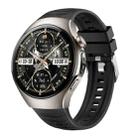 For Huawei Watch 5 46mm Corrugated Silicone Watch Band(Black) - 1