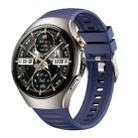 For Huawei Watch 5 46mm Corrugated Silicone Watch Band(Dark Blue) - 1