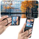 For Samsung Galaxy Z Flip6 Suteni G3 Oil Wax 360 Rotation Holder MagSafe Back Phone Case(Blue) - 3
