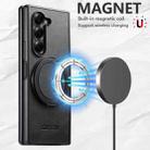 For Samsung Galaxy Z Fold7 5G Suteni G3 Oil Wax 360 Rotation Holder MagSafe Back Phone Case(Black) - 2