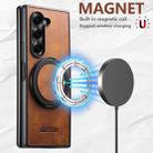 For Samsung Galaxy Z Fold7 5G Suteni G3 Oil Wax 360 Rotation Holder MagSafe Back Phone Case(Brown) - 2