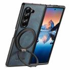 For Samsung Galaxy Z Fold7 5G Suteni G3 Oil Wax 360 Rotation Holder MagSafe Back Phone Case(Blue) - 1