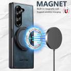 For Samsung Galaxy Z Fold7 5G Suteni G3 Oil Wax 360 Rotation Holder MagSafe Back Phone Case(Blue) - 2