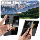 For Samsung Galaxy Z Fold5 Suteni G3 Oil Wax 360 Rotation Holder MagSafe Back Phone Case(Black) - 3