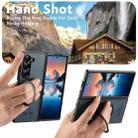 For Samsung Galaxy Z Fold5 Suteni G3 Oil Wax 360 Rotation Holder MagSafe Back Phone Case(Blue) - 3