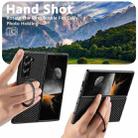 For Samsung Galaxy Z Fold7 5G Suteni G3 Carbon Fiber Leather 360 Rotation Holder MagSafe Phone Case(Black) - 3