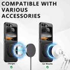 For Samsung Galaxy Z Flip7 5G Suteni G3 Carbon Fiber Leather 360 Rotation Holder MagSafe Phone Case(Black) - 3