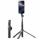 P160 Portable MagSafe Phone Selfie Stick Tripod With Magnetic Phone Clip(Black) - 1