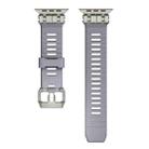 For Apple Watch 46mm / 49mm / 45mm / 44mm H016 Functional Series Twill Texture TPU Watch Band(Titanium Gray) - 2