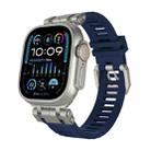 For Apple Watch 46mm / 49mm / 45mm / 44mm H016 Functional Series Twill Texture TPU Watch Band(Titanium Blue) - 1
