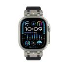 For Apple Watch 46mm / 49mm / 45mm / 44mm H016 Functional Series Twill Texture TPU Watch Band(Titanium Black) - 3