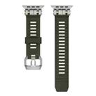 For Apple Watch 46mm / 49mm / 45mm / 44mm H016 Functional Series Twill Texture TPU Watch Band(Titanium Green) - 2