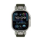 For Apple Watch 46mm / 49mm / 45mm / 44mm H016 Functional Series Twill Texture TPU Watch Band(Titanium Green) - 3
