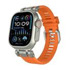 For Apple Watch 46mm / 49mm / 45mm / 44mm H016 Functional Series Twill Texture TPU Watch Band(Titanium Orange) - 1