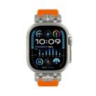 For Apple Watch 46mm / 49mm / 45mm / 44mm H016 Functional Series Twill Texture TPU Watch Band(Titanium Orange) - 3