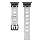 For Apple Watch 46mm / 49mm / 45mm / 44mm H016 Functional Series Twill Texture TPU Watch Band(Black Starlight) - 2