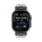 For Apple Watch 46mm / 49mm / 45mm / 44mm H016 Functional Series Twill Texture TPU Watch Band(Black Starlight) - 3
