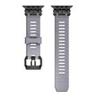 For Apple Watch 46mm / 49mm / 45mm / 44mm H016 Functional Series Twill Texture TPU Watch Band(Black Gray) - 2