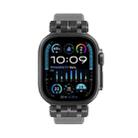 For Apple Watch 46mm / 49mm / 45mm / 44mm H016 Functional Series Twill Texture TPU Watch Band(Black Gray) - 3