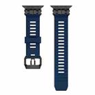 For Apple Watch 46mm / 49mm / 45mm / 44mm H016 Functional Series Twill Texture TPU Watch Band(Black Blue) - 2