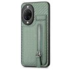 For Huawei nova 14 Pro Carbon Fiber Vertical Flip Zipper Phone Case(Green) - 2