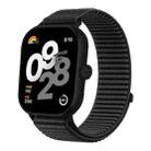 For Redmi Watch 5 / Watch 4 Woven Nylon Hook And Loop Fastener Watch Band(Black) - 1