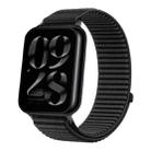 For Xiaomi Smart Band 9 Pro / 8 Pro Woven Nylon Hook And Loop Fastener Watch Band(Black) - 1