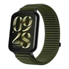 For Xiaomi Smart Band 9 Pro / 8 Pro Woven Nylon Hook And Loop Fastener Watch Band(Spruce Green) - 1