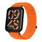 For Xiaomi Smart Band 9 Pro / 8 Pro Woven Nylon Hook And Loop Fastener Watch Band(Orange) - 1