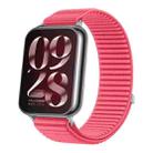 For Xiaomi Smart Band 9 Pro / 8 Pro Woven Nylon Hook And Loop Fastener Watch Band(Red) - 1