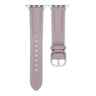 For Apple Watch 42mm / 41mm / 40mm / 38mm Square Buckle Litchi Texture Genuine Leather Watch Band(Misty Purple) - 2