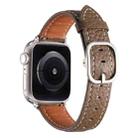 For Apple Watch 42mm / 41mm / 40mm / 38mm Square Buckle Litchi Texture Genuine Leather Watch Band(Brownish) - 3