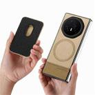 For Honor Magic V3 Twill Fabric Card Bag Ring Magnetic Back Phone Case(Khaki) - 3