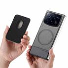 For Xiaomi Mix Fold 4 Twill Fabric Card Bag Ring Magnetic Back Phone Case(Gray) - 3