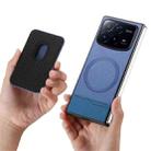 For Xiaomi Mix Fold 4 Twill Fabric Card Bag Ring Magnetic Back Phone Case(Blue) - 3