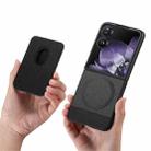 For Xiaomi Mix Flip Twill Fabric Card Bag Ring Magnetic Back Phone Case(Black) - 3